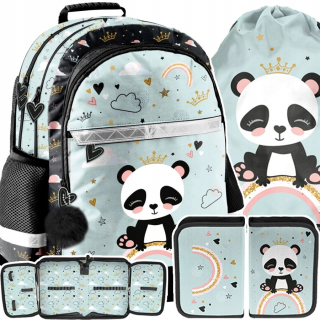 Viackomorový školský batoh Paso biely, čierny, Odtiene zelenej, Multicolor 19 l + 2 ďalšie produkty